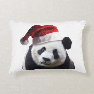 Christmas Panda Bear Accent Pillow
