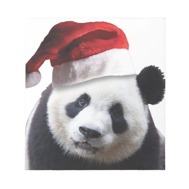 Christmas Panda Bear Notepad (Front)