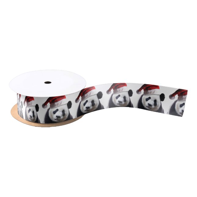 Christmas Panda Bear Satin Ribbon (Spool)