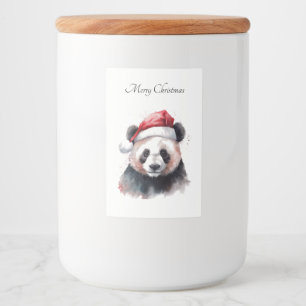 Christmas Panda, customizable Food Label