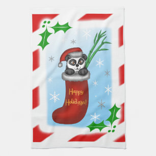 Christmas Panda Kitchen Towel