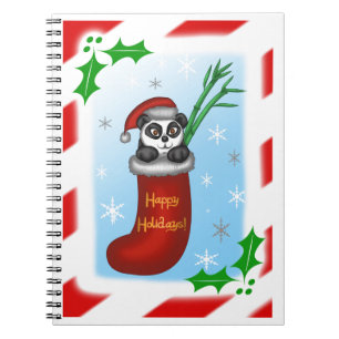 Christmas Panda Notebook