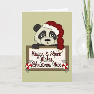 Christmas Panda Sugar and Spice Card