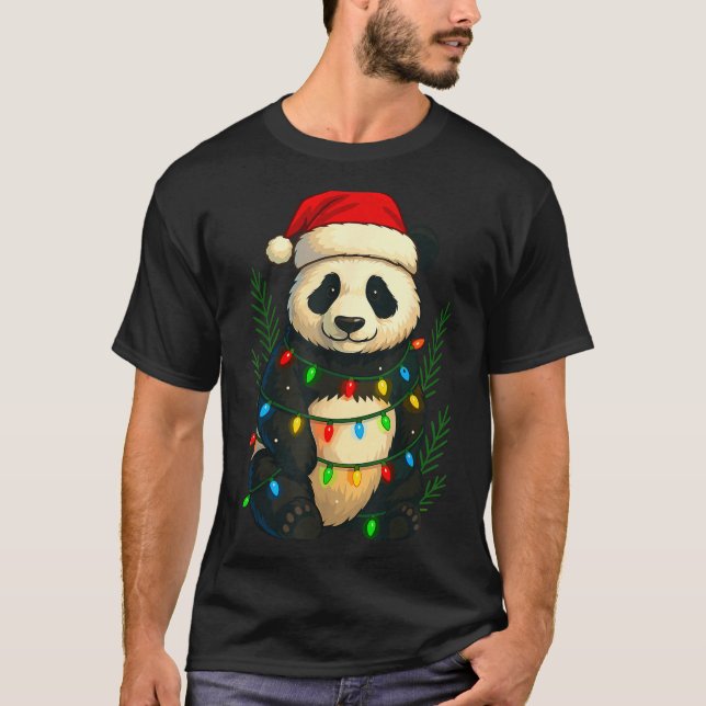Christmas Panda  T-Shirt (Front)