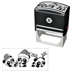 Christmas Pandas Self-inking Stamp