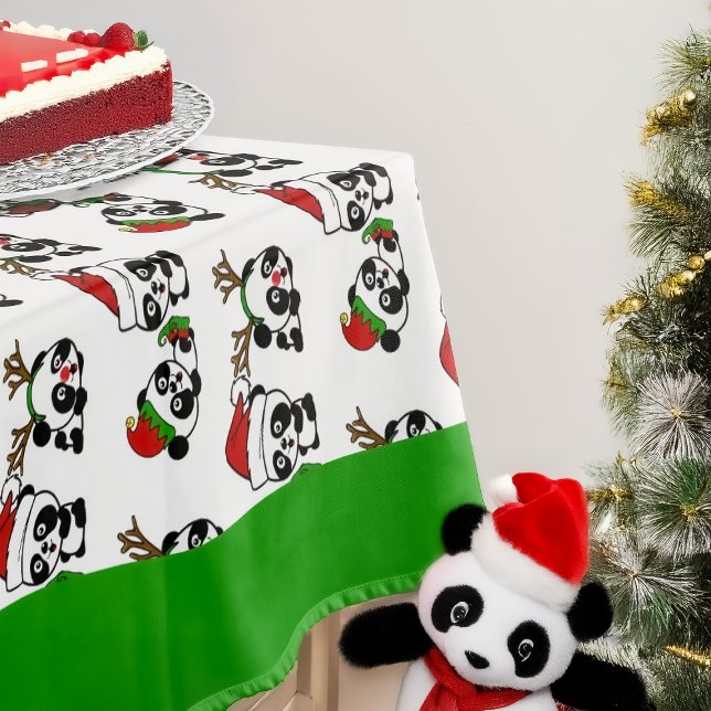 Christmas Pandas Tablecloth (Creator Uploaded)
