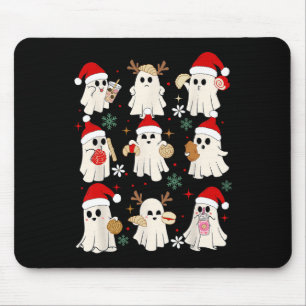 Christmas Pantasmas Ghost Santa Conchas Mouse Pad