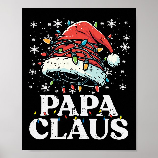 Christmas Papa Claus Xmas Dad Family Matching Gran Poster (Front)