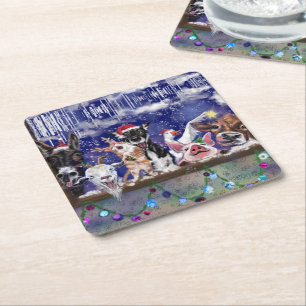 Christmas Paper Coaster Happy Farm Animal Party