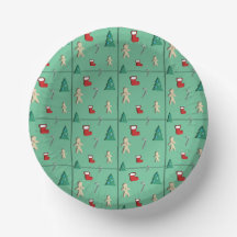 Christmas paper cut pattern Paper Bowls