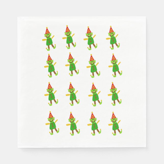 Christmas Paper Napkins, Elf Napkin (Front)
