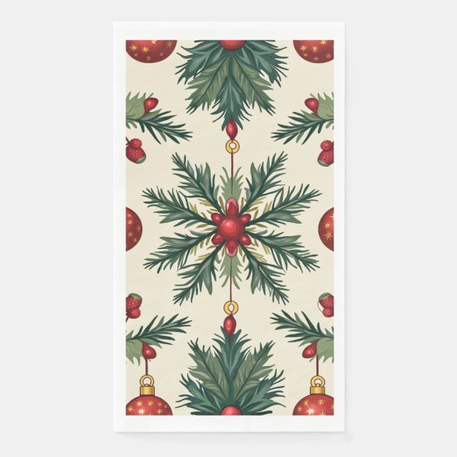 Christmas Paper Napkins, Guest Towel Napkin (Front)