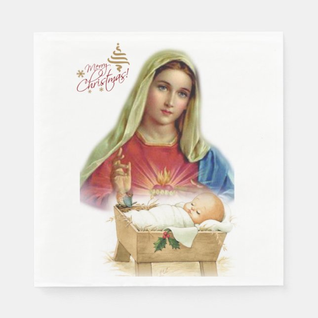 Christmas Paper Napkins, Jesus Christ Napkin (Front)