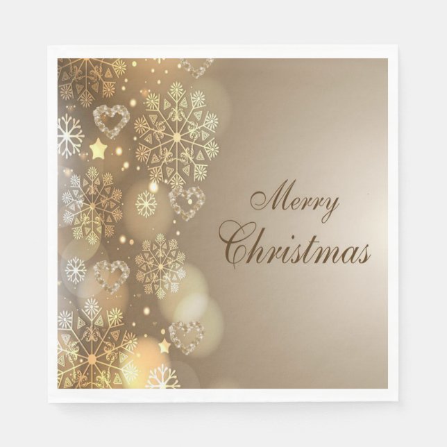 Christmas Paper Napkins, Merry Christmas Napkin (Front)