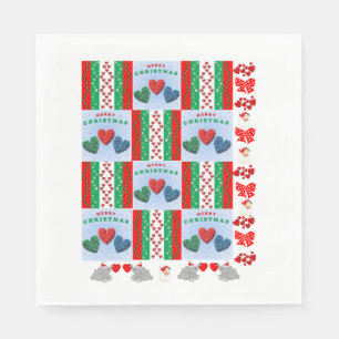 Christmas Paper Napkins, Merry Christmas Napkin