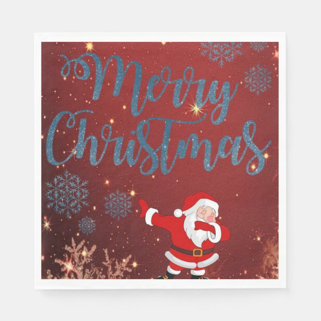 Christmas Paper Napkins, Merry Christmas Napkin (Front)