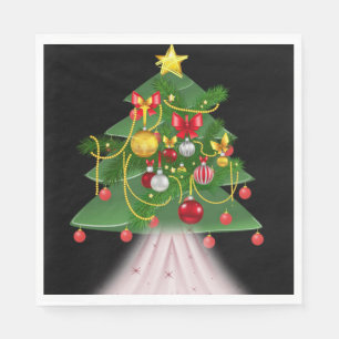 Christmas Paper Napkins, Merry Christmas Napkin