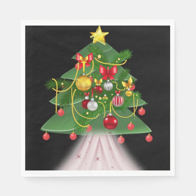 Christmas Paper Napkins, Merry Christmas Napkin (Front)