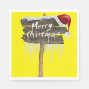 Christmas Paper Napkins, Merry Christmas Napkin