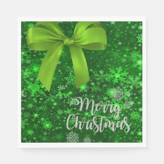 Christmas Paper Napkins, Merry Christmas Napkin (Front)