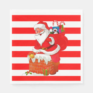 Christmas Paper Napkins, Merry Christmas, Santa Napkin
