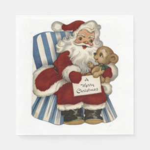 Christmas Paper Napkins, Santa Napkin