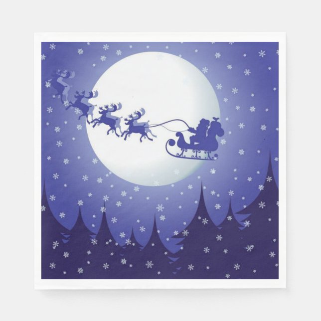 Christmas Paper Napkins, Santa Napkin (Front)