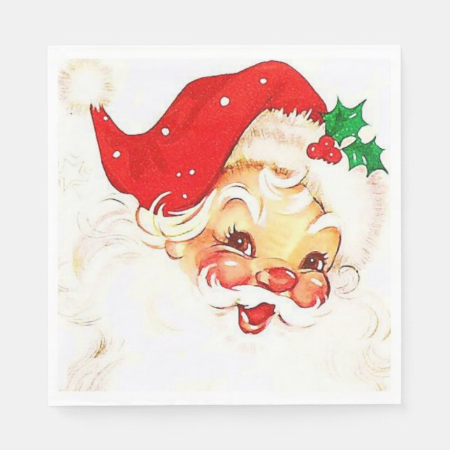 Christmas Paper Napkins, Santa Napkin (Front)