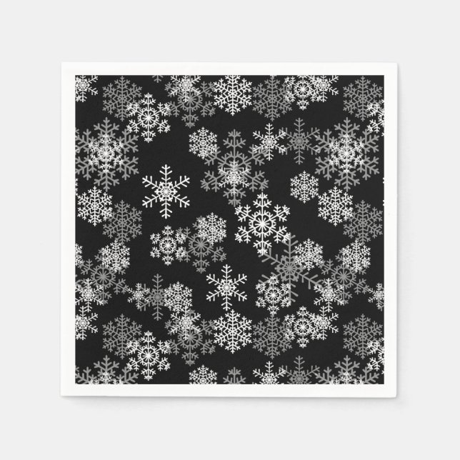 Christmas Paper Napkins-Snowflakes Napkin (Front)