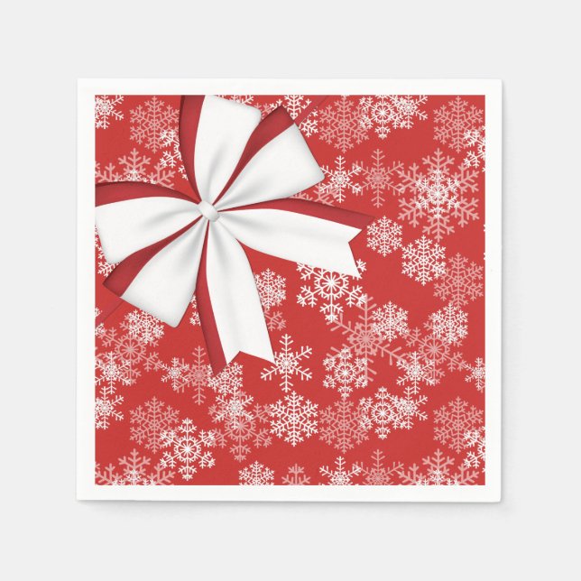 Christmas Paper Napkins-Snowflakes Napkin (Front)