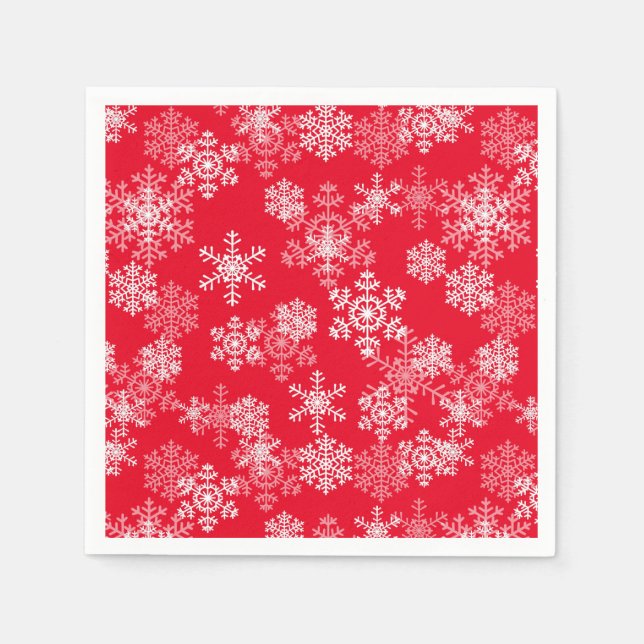 Christmas Paper Napkins-Snowflakes Paper Napkins (Front)