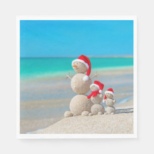 Christmas Paper Napkins, Snowman Napkin