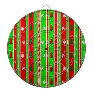 Christmas Paper Pattern Dartboard