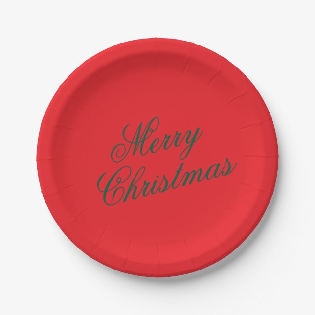 Christmas Paper Plate – Festive Holiday Tableware (Front)