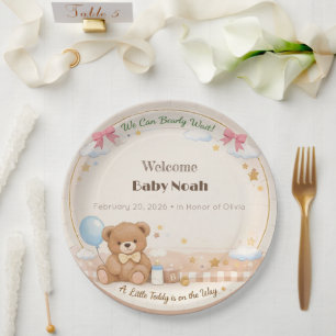 Christmas Paper Plate Sets Floral Party Plates
