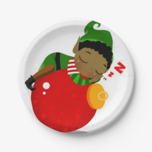 Christmas Paper Plates, African Angel Plate