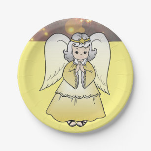 Christmas Paper Plates, Angel Plate