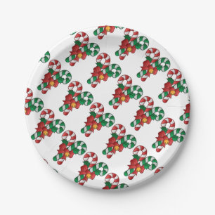 Christmas Paper Plates/Candy Canes Plate