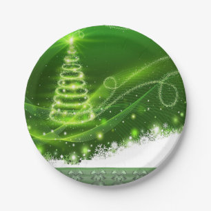 Christmas Paper Plates, Christmas Tree Paper Plate