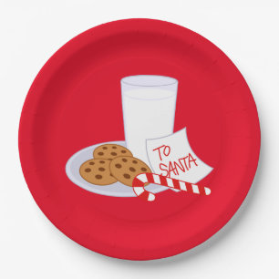 Christmas Paper Plates/Cookies and Milk Plate