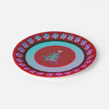 Christmas paper plates custom