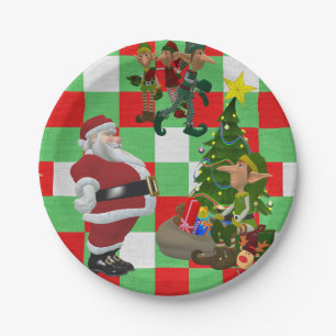 Christmas Paper Plates, Elf Paper Plate