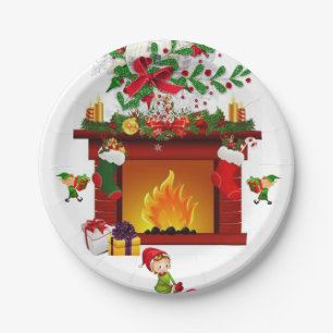 Christmas Paper Plates, Elf Paper Plate