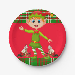 Christmas Paper Plates, Elf Paper Plate