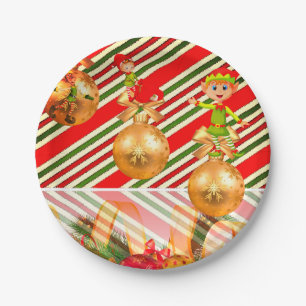 Christmas Paper Plates, elf Plate