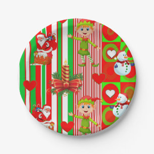 Christmas Paper Plates, Elf Plate