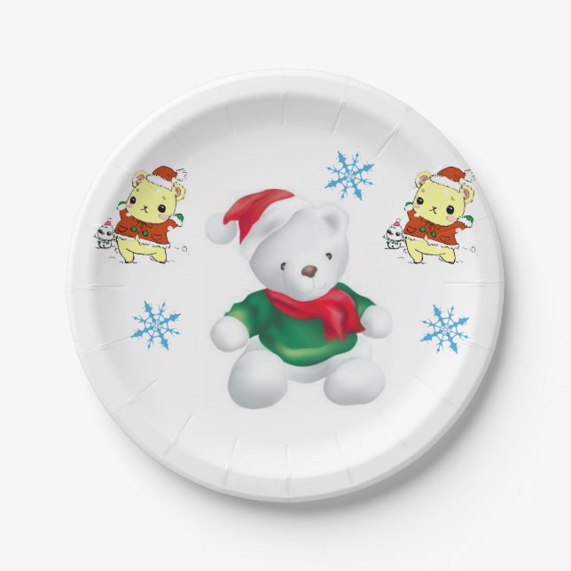 Christmas Paper Plates, Elf Plate (Front)