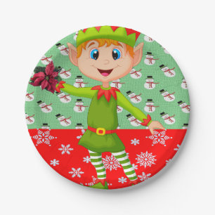 Christmas Paper Plates, Elf Plate