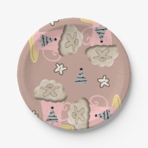 Christmas Paper Plates, Merry Christmas Coffee Paper Plate