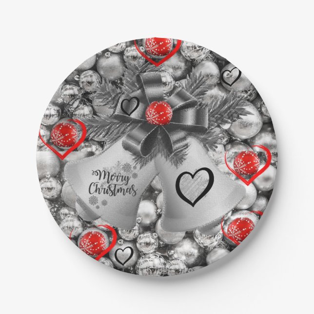 Christmas Paper Plates, Merry Christmas Paper Plate (Front)
